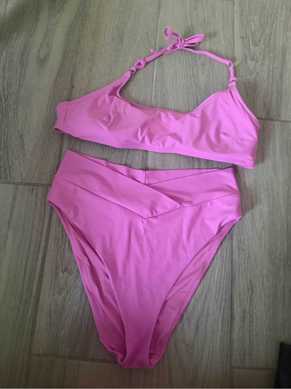 aerie Pink High-Waist Bikini Set